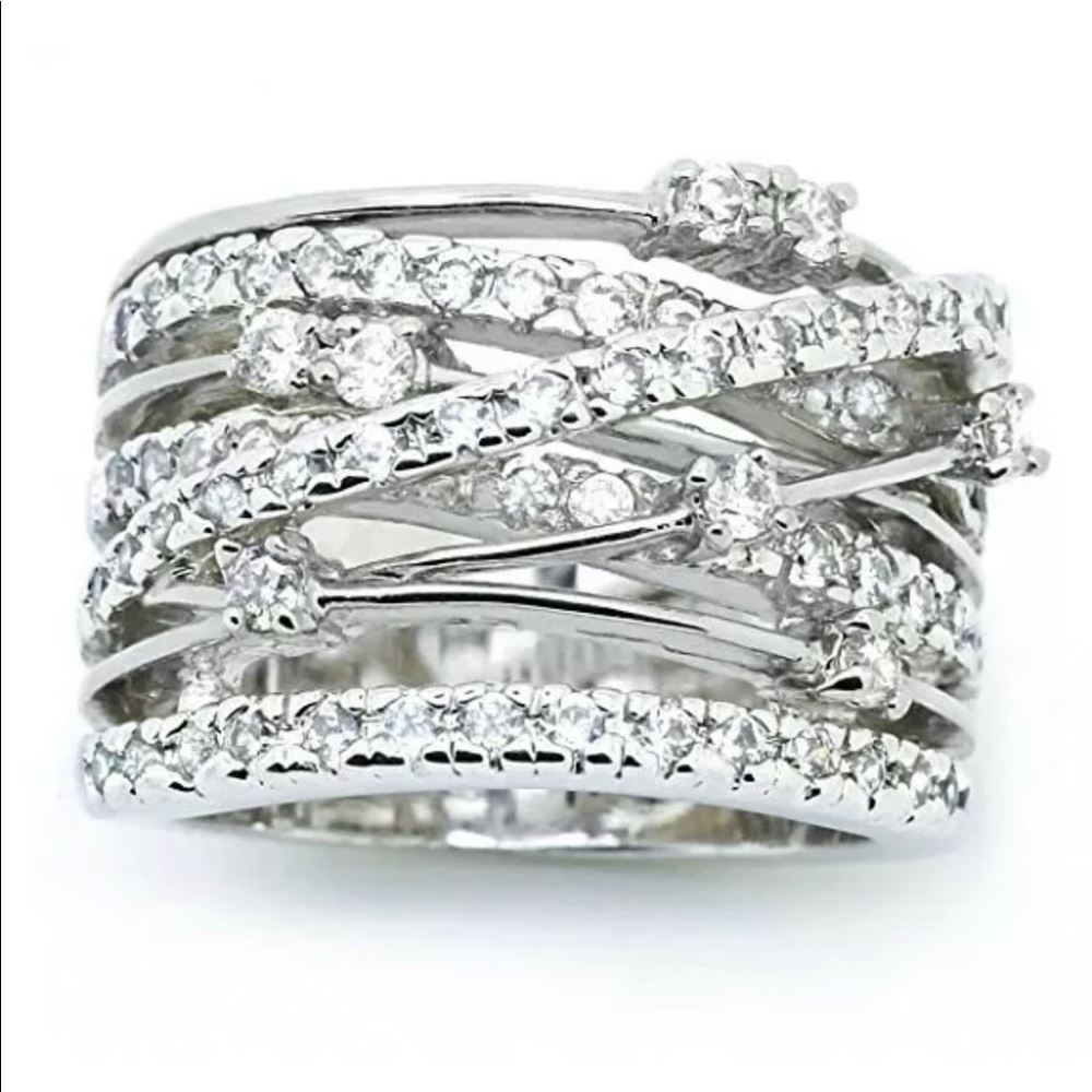 ♡New s925 silver white round diamonds women’s ring - Picture 3 of 8